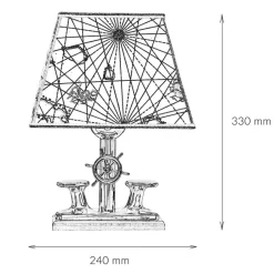 Laura Suardi Massive Tischlampe Messing maritimes Design H:33cm< Schlafzimmer Lampen|Lampen Aus Aller Welt