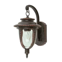 Außenwandleuchten|Vintage Lampen*Elstead Massive Wandlampe außen Braun Rustikal IP44 E27