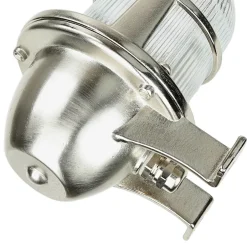 Außenwandleuchten|Rustikale Lampen*Lido Massive Wandleuchte Außen in Nickel Messing Glas