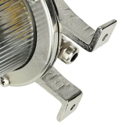 Außenwandleuchten|Rustikale Lampen*Lido Massive Wandleuchte Außen in Nickel Messing Glas