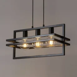 Sigma Mehrflammige Pendelleuchte Metall Schwarz L:52 cm< Moderne Lampen|Designerlampen