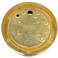 Rustikale Lampen|Metall Lampen*Lido Messing Außenwandleuchte rund IP64 Ø14cm Maritim