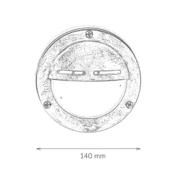 Rustikale Lampen|Metall Lampen*Lido Messing Außenwandleuchte rund IP64 Ø14cm Maritim