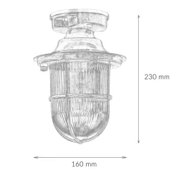 Lido Messing Deckenleuchte außen IP54 Maritim Terrasse< Metall Lampen|Messinglampen