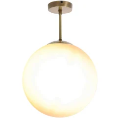 Giovanni Battista Messing Deckenleuchte Glas Kugel Schirm Premium MUSA< Glaslampen|Metall Lampen