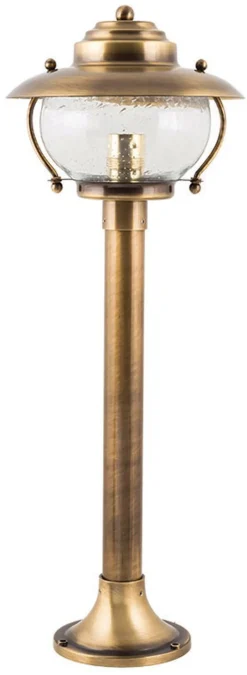 Außenleuchten Messing*Lido Messing Gartenbeleuchtung H:58cm Maritim elegant
