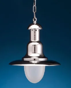 Laura Suardi Messing Hängelampe Esstisch in Chrom maritim edel< Hängelampen|Jugendstil Lampen