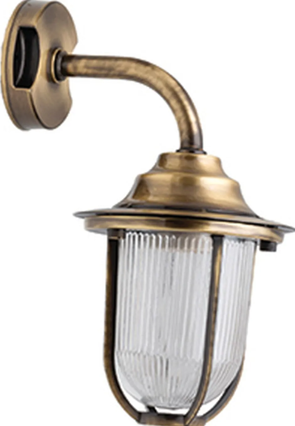 Außenleuchten Antik|Außenwandleuchten*Lido Messing Wandlampe IP64 Maritim Hof THISSEAS