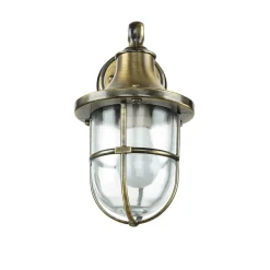 Lido Messing Wandlampe IP64 Maritim Haus Hof SANTORIN< Metall Lampen|Messinglampen