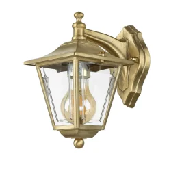 Lido Messing Wandlampe IP43 Rustikal Terrasse LEROS< Außenwandleuchten|Rustikale Lampen