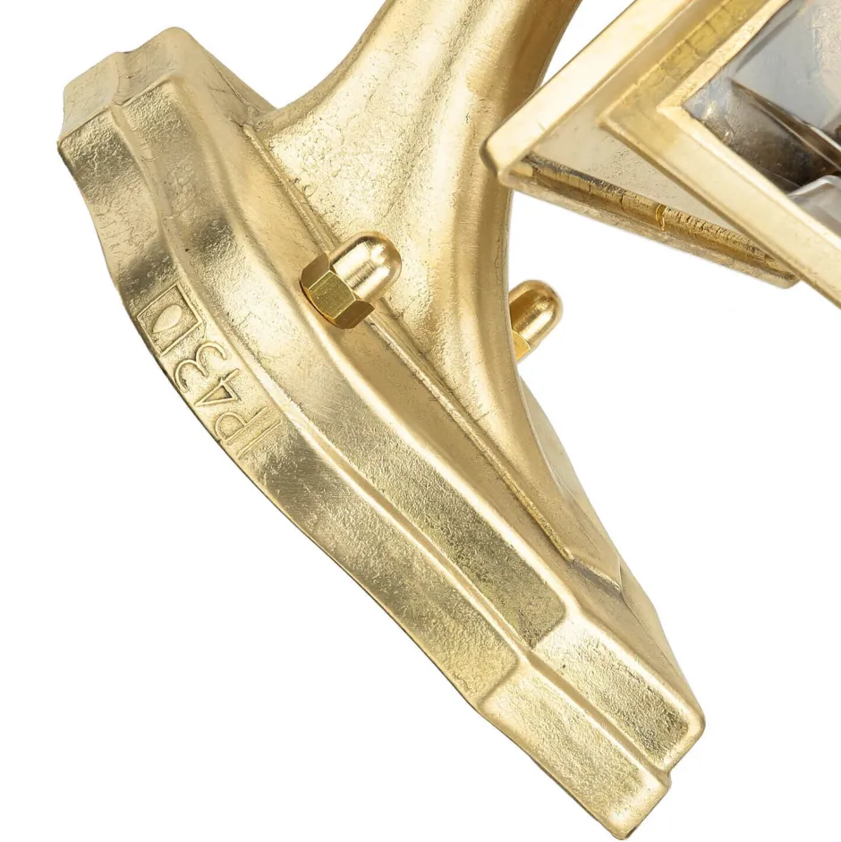 Lido Messing Wandlampe IP43 Rustikal Terrasse LEROS< Außenwandleuchten|Rustikale Lampen