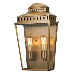 Elstead Messing Wandlampe IP44 Vintage außen handgefertigt< Außenleuchten Antik|Außenleuchten Messing