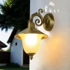 Außenwandleuchten|Rustikale Lampen*Lido Messing Wandlampe Rustikal elegant H:28cm ANDROS