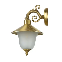 Außenwandleuchten|Rustikale Lampen*Lido Messing Wandlampe Rustikal elegant H:28cm ANDROS