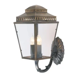 Außenleuchten Antik|Außenleuchten Messing*Elstead Messing Wandlaterne Vintage Antik IP44 Hof Draußen