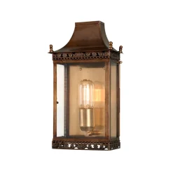 Metall Lampen|Messinglampen*Elstead Messing Wandleuchte außen IP44 Vintage handgefertigt