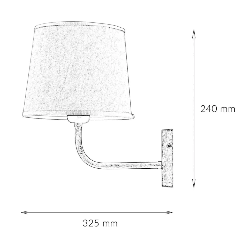 Wohnzimmerlampen|Metall Lampen*Giovanni Battista Messing Wandleuchte E27 Beige Stoff Schirm