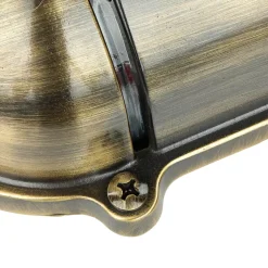 Rustikale Lampen|Metall Lampen*Lido Messing Wandleuchte oval IP64 Maritim außen