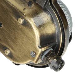 Rustikale Lampen|Metall Lampen*Lido Messing Wandleuchte oval IP64 Maritim außen