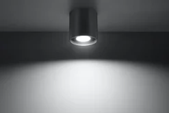 Küchenlampen|Moderne Lampen*Sollux Metall Deckenlampe Anthrazit Ø10cm H:10cm klein G9