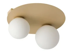 Sigma Metall Deckenleuchte Gold Glas 2-flmg B:33 cm blendarm< Deckenleuchten|Flurlampen