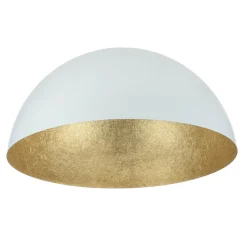 Esszimmer Lampen|Wohnzimmerlampen*Sigma Metall Deckenleuchte Gold Weiß rund Ø70 cm E27 stylisch