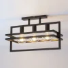 Deckenleuchten|Moderne Lampen*Sigma Metall Deckenleuchte Schwarz 3-flammig E27 52 cm lang