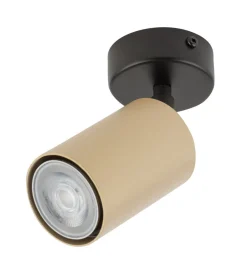 Sigma Metall Deckenstrahler Schwarz Gold GU10 verstellbar< Spots|Wandleuchten