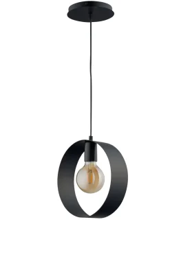 Sigma Metall Hängelampe Schwarz E27 L:25 cm dekorativ< Moderne Lampen|Wohnzimmerlampen