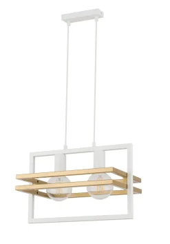 Hängelampen|Moderne Lampen*Sigma Metall Hängelampe Weiß Gold E27 lang 40,5 cm bis 0,8 m