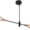 Sigma Metall Hängeleuchte Schwarz Gold E27 Retro Design< Wohnzimmerlampen|Esszimmer Lampen