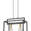 Sigma Metall Pendelleuchte Gold Schwarz L:45 cm E27 2-flammig< Wohnzimmerlampen|Esszimmer Lampen