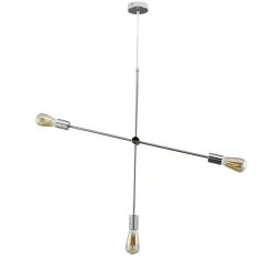 Deckenleuchten|Retro Lampen*WOFI Metall Pendelleuchte in Nickel Retro verstellbar