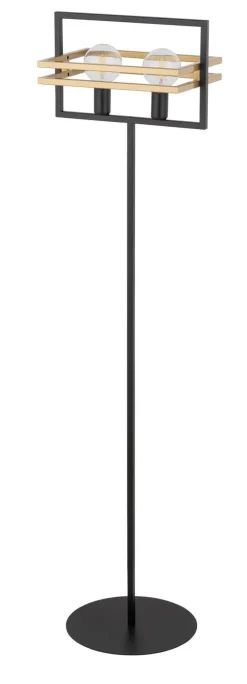 Sigma Metall Stehleuchte Schwarz Gold Lesen E27 groß 162 cm< Moderne Lampen|Designerlampen