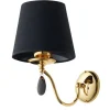Jupiter Metall Wandlampe in Messing Schwarz E27 blendarm< Wandleuchten|Wohnzimmerlampen