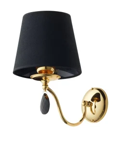 Jupiter Metall Wandlampe in Messing Schwarz E27 blendarm< Wandleuchten|Wohnzimmerlampen