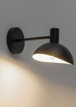Sigma Metall Wandlampe Schwarz Weiß B:18 cm schmal E14 Modern< Wandleuchten|Küchenlampen
