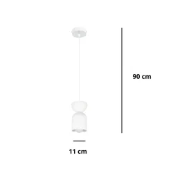 Belis Minimalistische Hängelampe Weiß Zeitlos E27 Ø11 cm rund< Hängelampen|Bürolampen