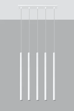 Esszimmer Lampen|Moderne Lampen*Sollux Minimalistische Hängeleuchte Weiß 4x G9 Küche Esstisch