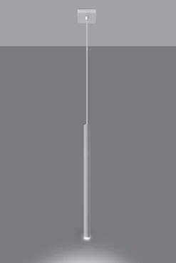 Sollux Minimalistische Pendelleuchte Weiß Ø2,5cm Küche< Esszimmer Lampen|Wohnzimmerlampen