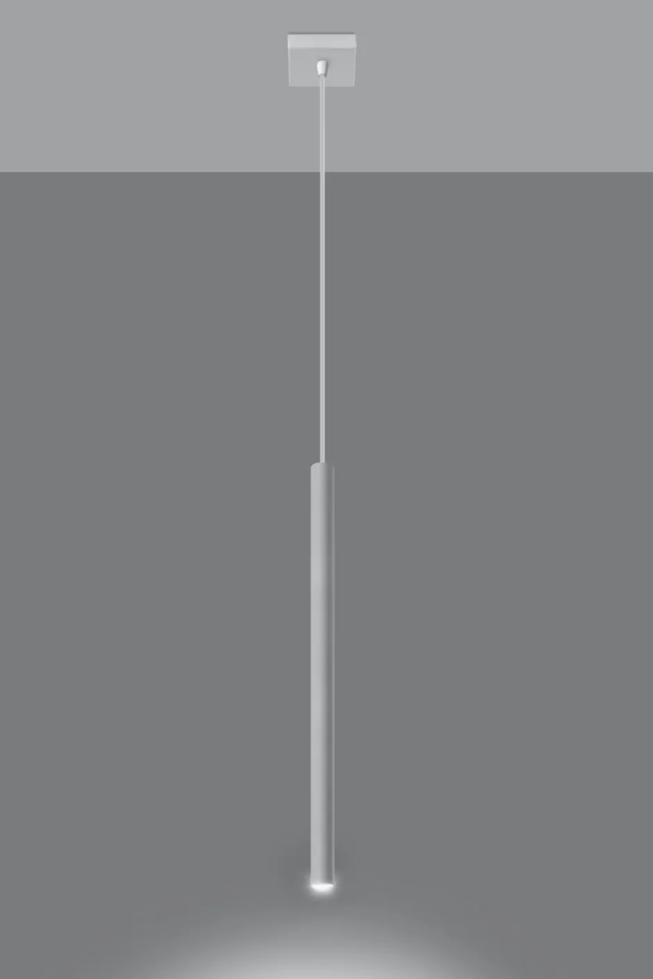 Sollux Minimalistische Pendelleuchte Weiß Ø2,5cm Küche< Esszimmer Lampen|Wohnzimmerlampen