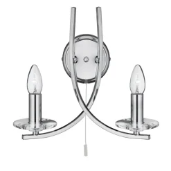 Wandleuchten|Esszimmer Lampen*Searchlight Moderne 2 flammige Wandleuchte glänzend