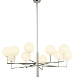 Deckenleuchten|Bürolampen*Jupiter Moderne Deckenlampe Glas Nickel G9 10-flammig groß