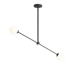 Deckenleuchten|Badezimmer Lampe*ALDEX Moderne Deckenlampe Glas Metall 2-flammig E14 wohnlich