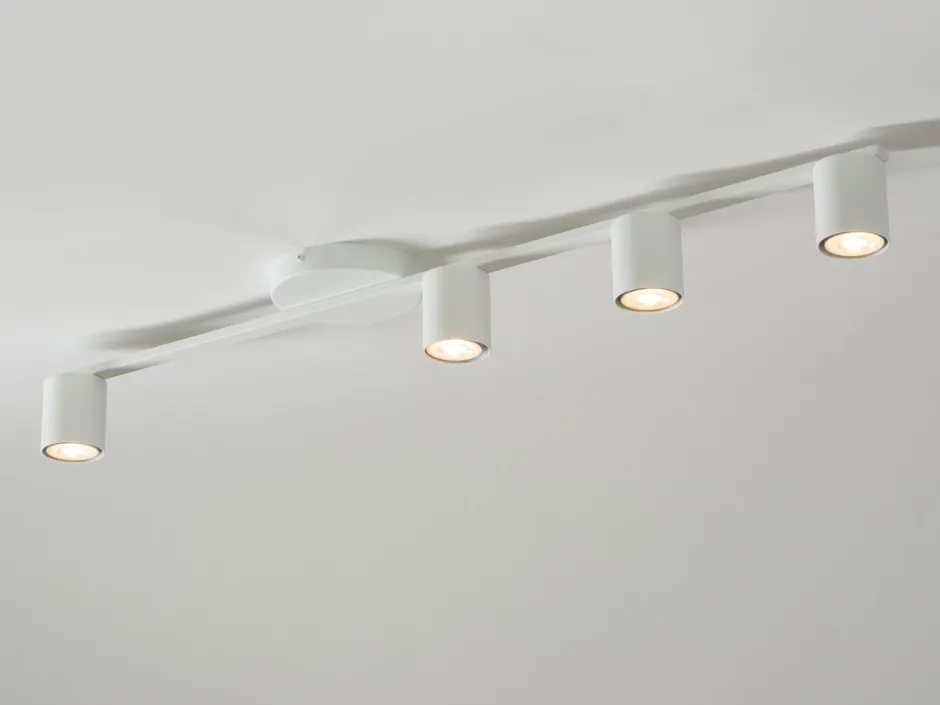 Sigma Moderne Deckenlampe GU10 Weiß Metall L:90 cm groß< Deckenleuchten|Flurlampen