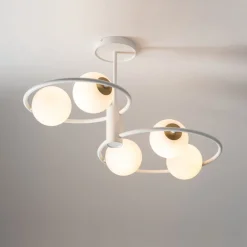 Deckenleuchten|Kugellampen*Sigma Moderne Deckenleuchte Glas Metall G9 5-flammig blendarm