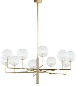 Jupiter Moderne Deckenleuchte Glas Metall G9 10-flmg Gold Beige< Deckenleuchten|Bürolampen