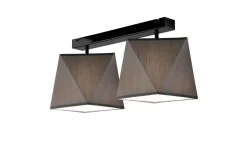 Deckenleuchten|Flurlampen*Lamkur Moderne Deckenleuchte Grau Stoff Esszimmer Lampe