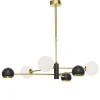 Deckenleuchten|Bürolampen*Jupiter Moderne Deckenleuchte in Gold Schwarz L:94 cm blendarm