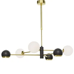 Deckenleuchten|Bürolampen*Jupiter Moderne Deckenleuchte in Gold Schwarz L:94 cm blendarm